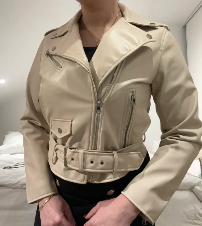 Veste blazer perfecto femme en cuir zara - photo numéro 2