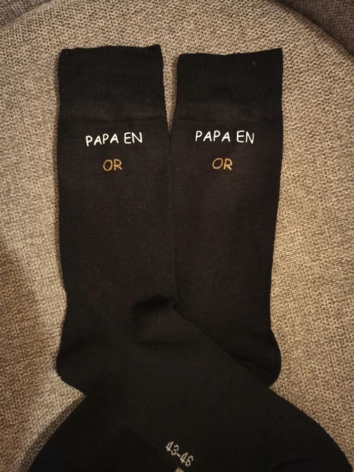 Chaussettes papa en or