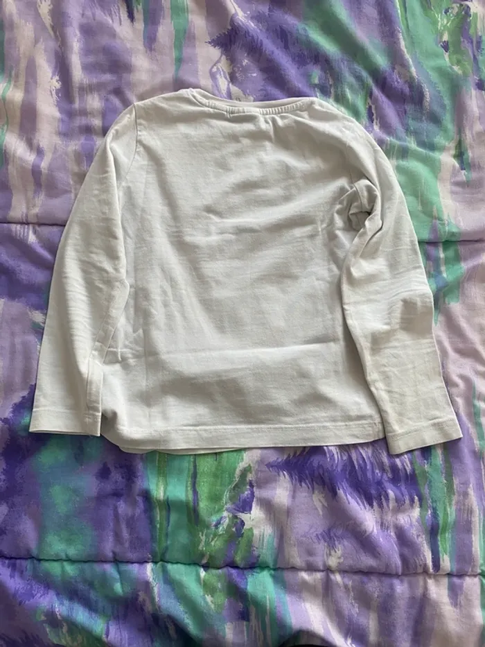T-shirt manches longues blanc 4-5ans > 110cm Blukids - photo numéro 2