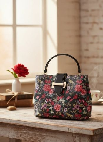 🌸 Sac à Main Laura Vita- Élégance Florale & Cuir Travaillé

