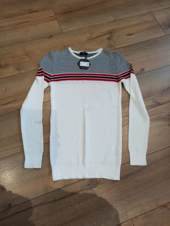 Pull blanc homme manches longues XXL