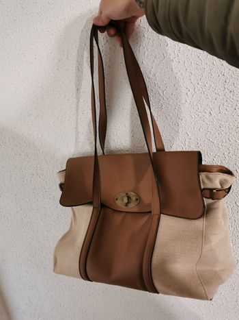 Sac a main beige et marron