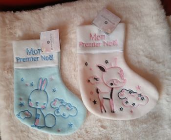 Neuf: Duo Chaussettes "Mon 1er Noël" *Atmosphera