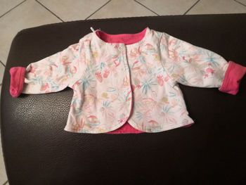 Veste sweat-shirt réversible 1-3 mois