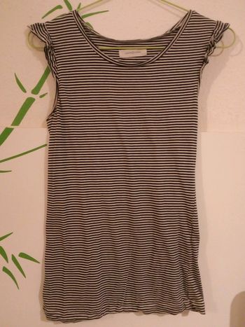 T-shirt marinière sans manches. Taille S.