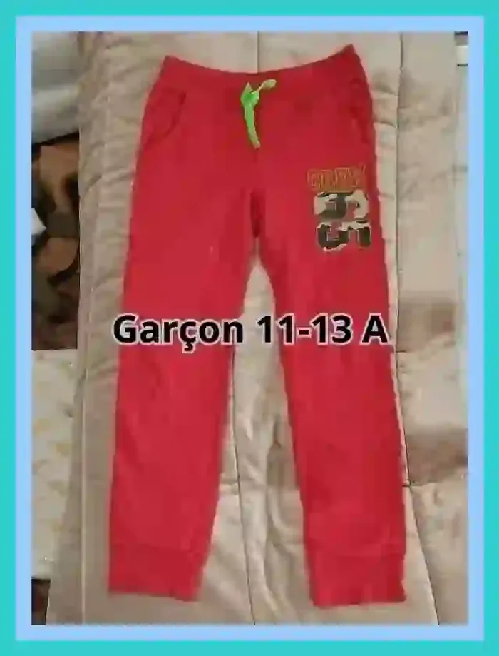 Bas jogging Benetton Italia rouge bordeaux garçon 11 à 13 ans  7474785611