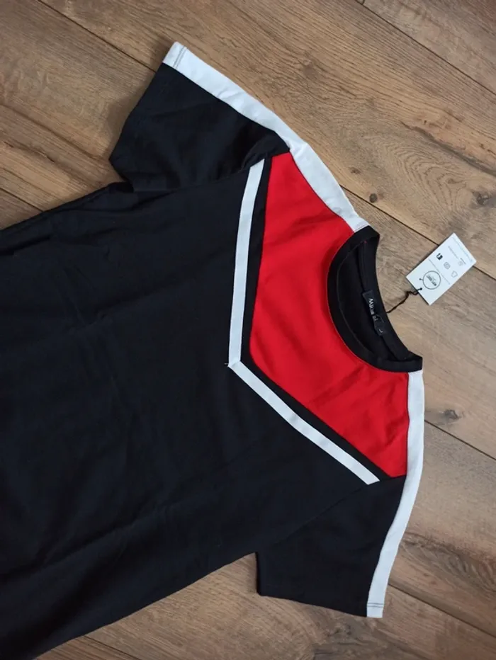 Tee shirt noir uni homme manches courtes L - photo numéro 3