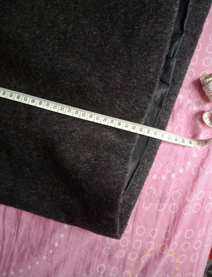 Manteau laine gris foncé noir - photo numéro 7
