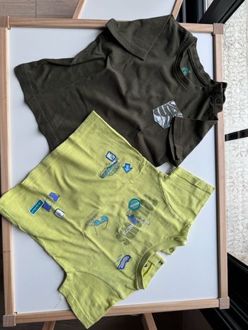 Lot 2 t-shirt 24 mois Camouflage & Toujours prêt
