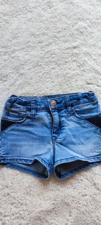 Short en jeans fille