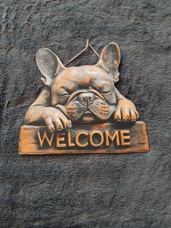 Plaque Welcome Bulldog