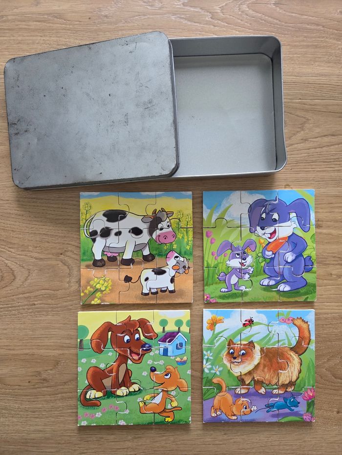 Puzzle bois 9 pièces animaux