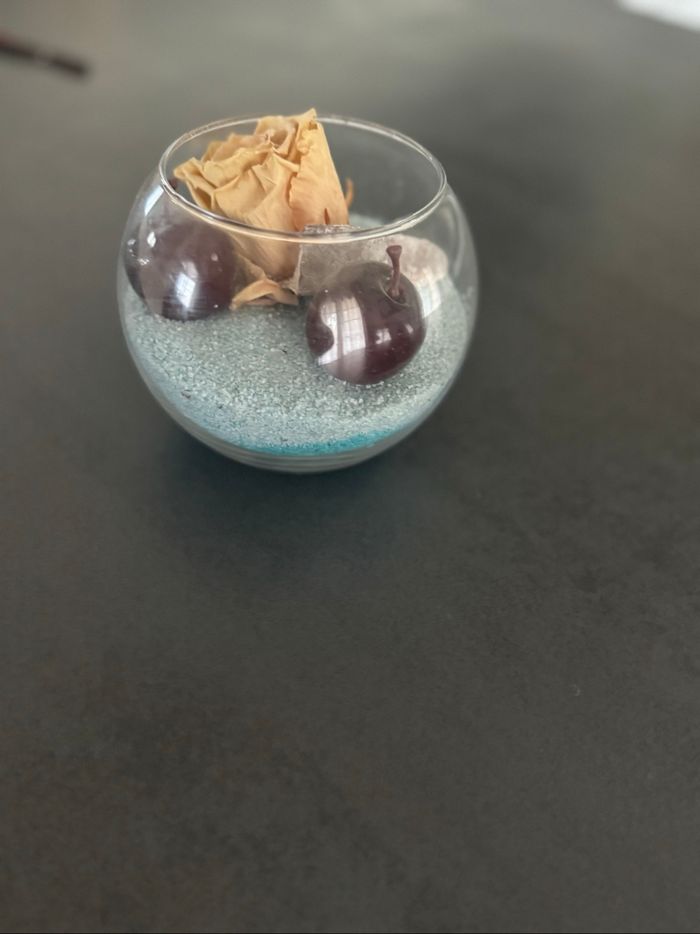 Boule déco rose et sable