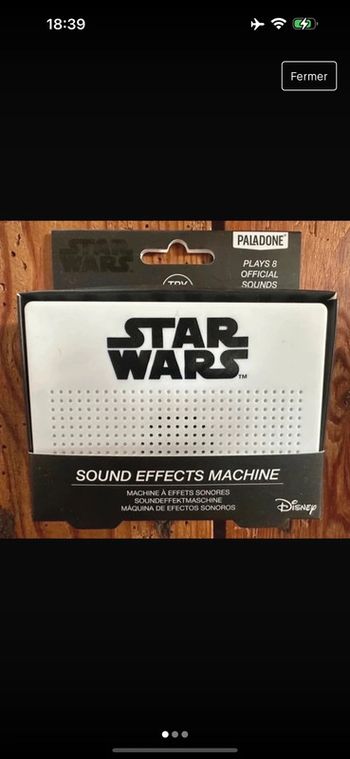 NEUF Machine à effets sonores Star Wars Paladone 8 sons blanc noir Disney collection