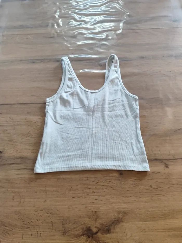 Débardeur Pimkie Blanc Côtelé, Taille M - Basique Confortable et Tendance ! - photo numéro 3