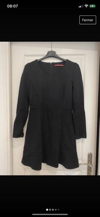 Robe noire manches longues patineuse taille 36 comptoir des cotonniers