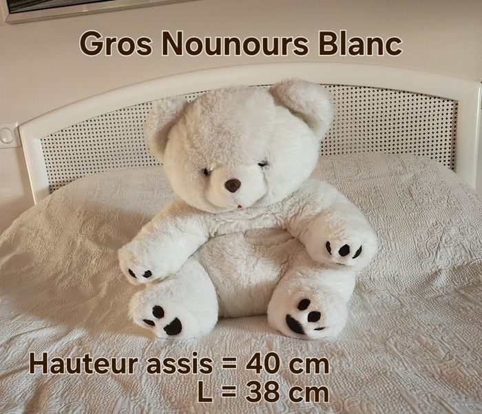 Gros nounours blanc, tout doux