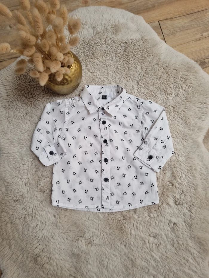 Chemise motif Note + pull 6 mois - photo numéro 2