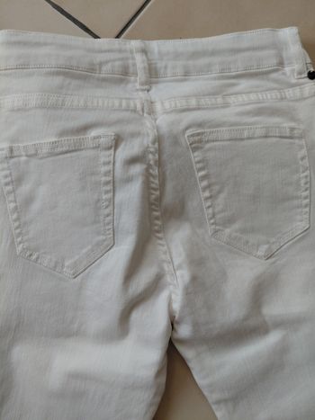 Pantalon femme blanc cassé 