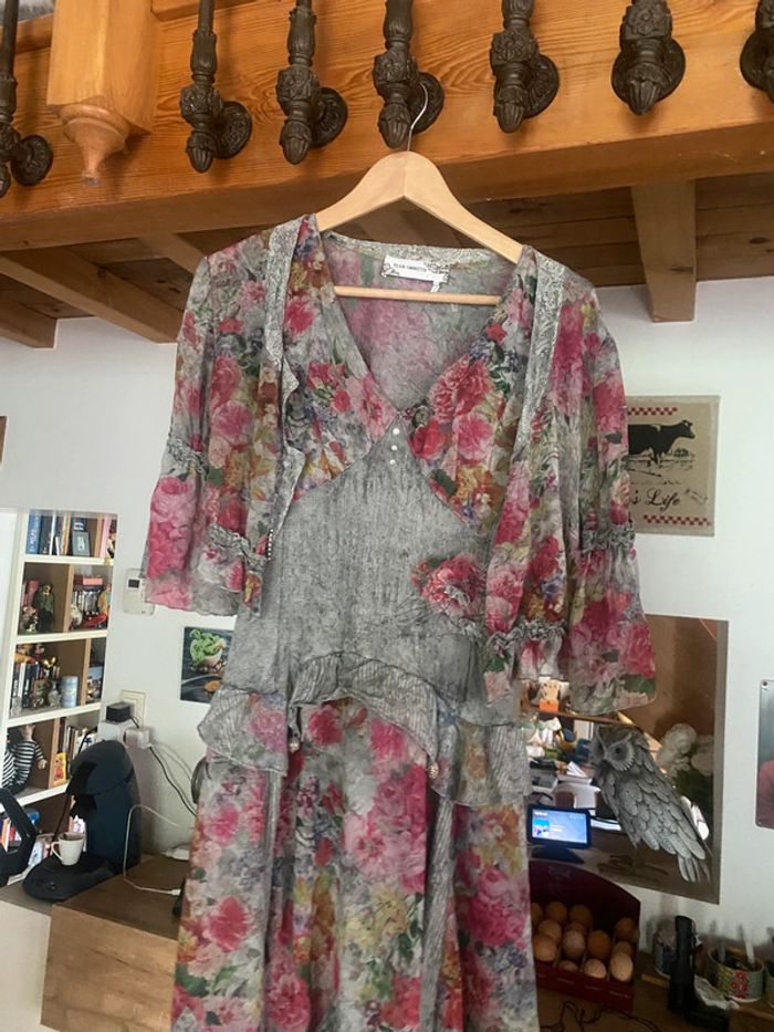 Ensemble 3pieces robe ,boléro,veste,T40