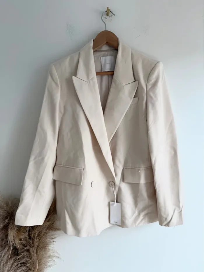 Blazer Mango crème oversize