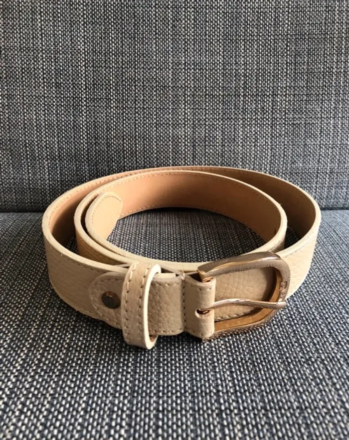 Ceinture femme cuir beige
