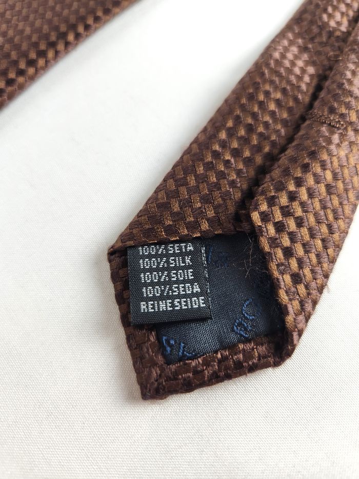 Cravate Rochas, couleur marron - photo numéro 6
