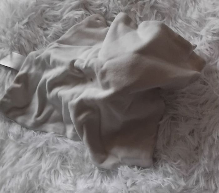 Doudou carré plat lapin blanc- cœurs argentées - Pommette - photo numéro 2