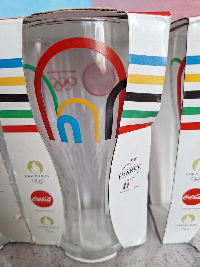 Lot de 6 verres coca-cola Jeux Olympique Paris 2024 - photo numéro 3