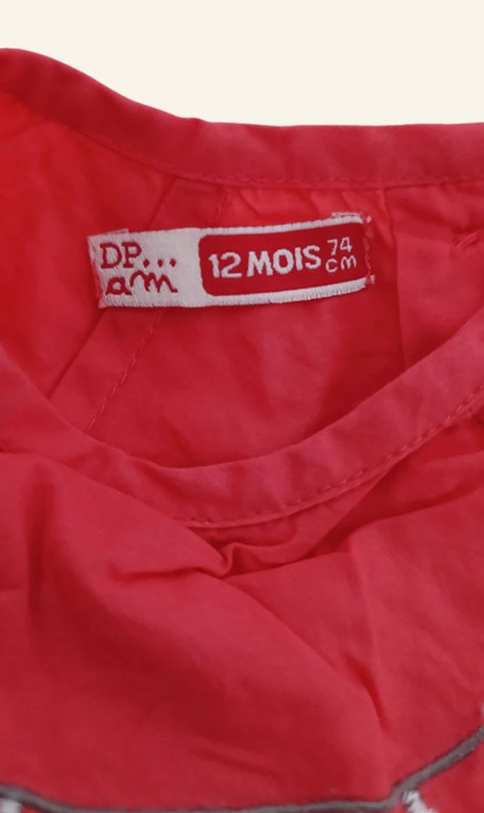 Blouse brodée bébé. 12 mois. DPAM. - photo numéro 5