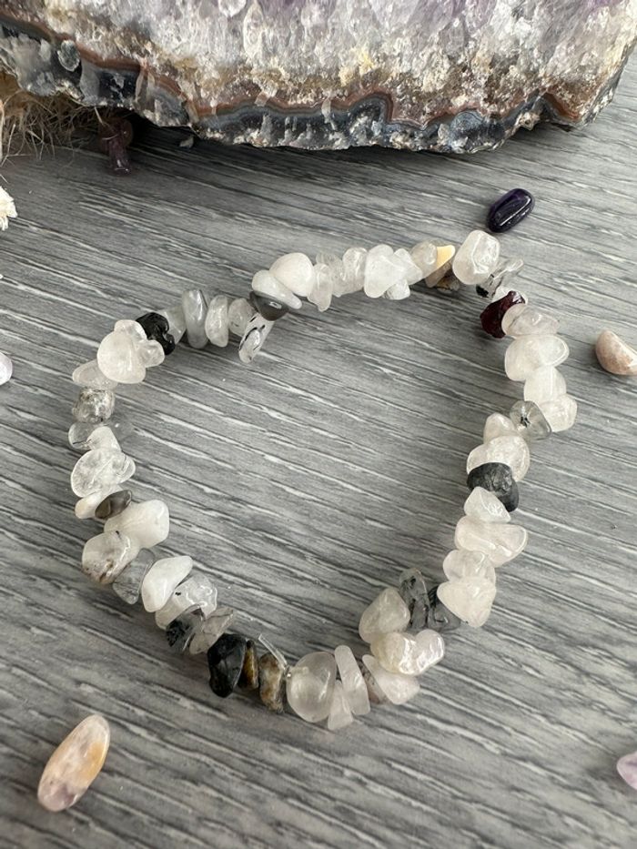 Pendentif en quartz blanc et noir de France - Pierre naturelle - photo numéro 3