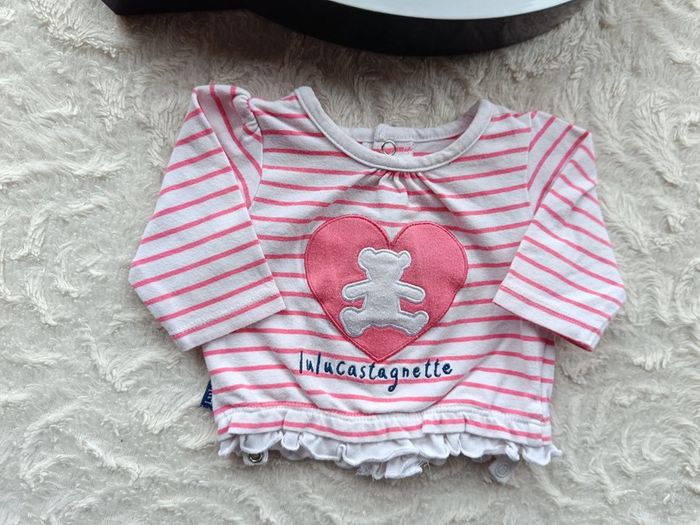 Ensemble (tee shirt manches longues+legging) Fille 1 mois cœur Lulu castagnette - photo numéro 3