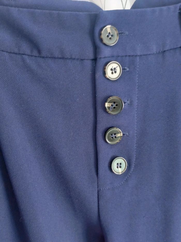 Joli pantalon chic bleu marine femme taille 36 - photo numéro 2