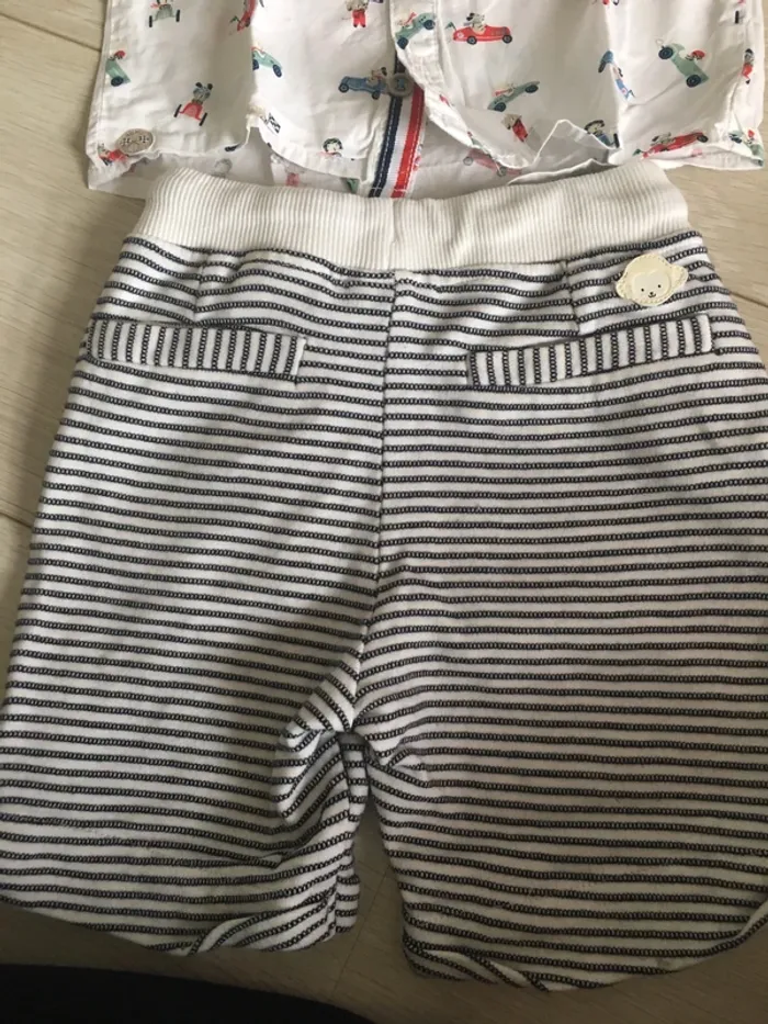 Ensemble short chemisette 18 mois sergent major - photo numéro 4