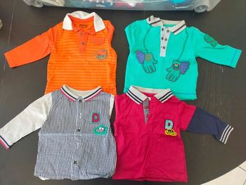 Lot de 4 tee-shirts manches longues 6 mois