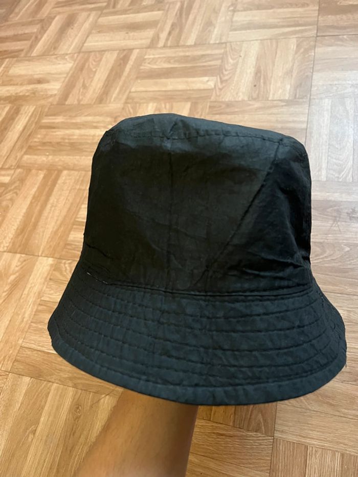 Chapeau bob noir réversible vintage