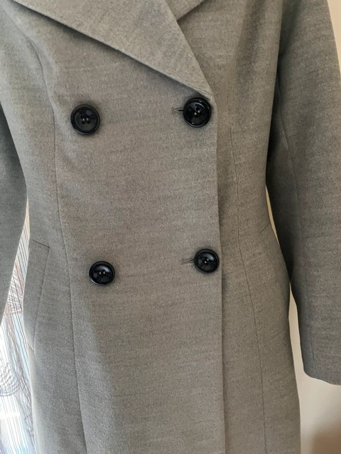 Manteau long femme gris Taille L - 40 - photo numéro 4