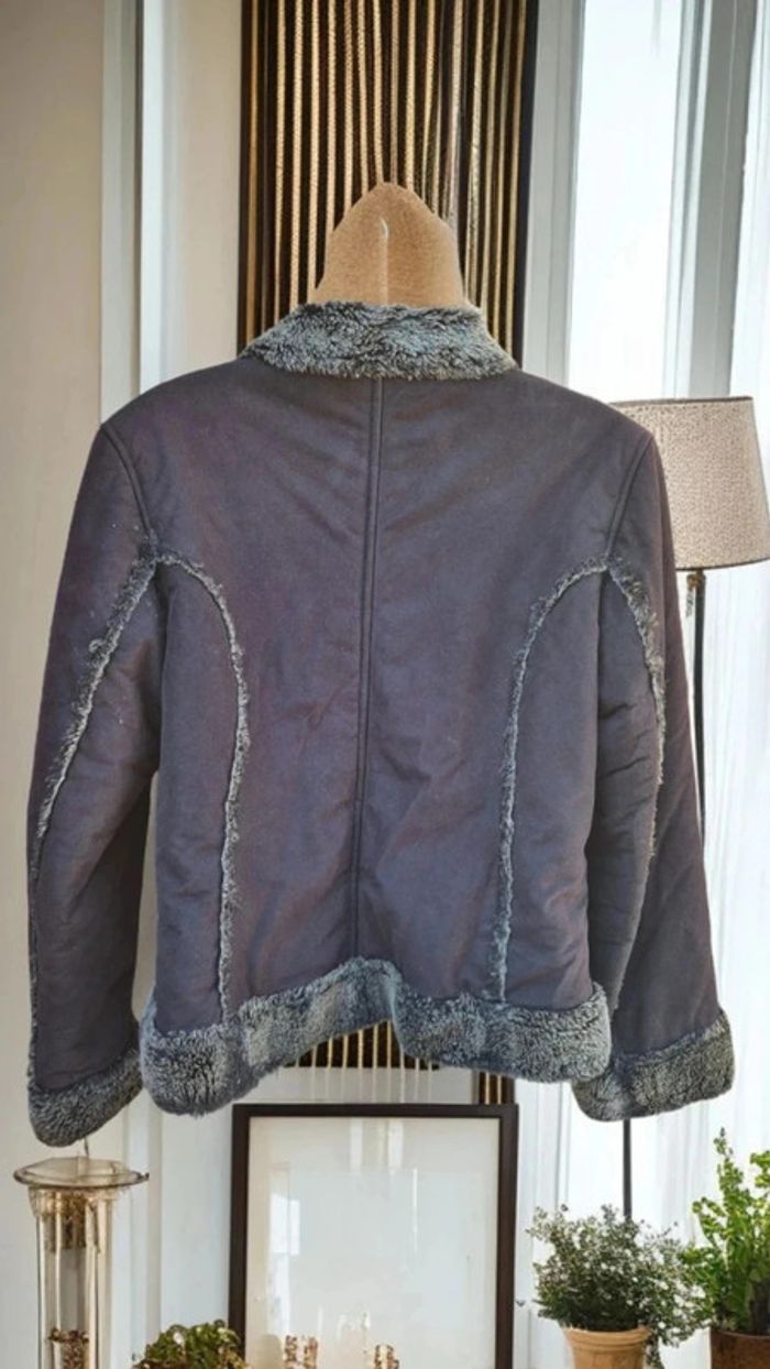 Veste intérieur fausse fourrure 🌹38/40 🌹 noir choklate - photo numéro 2