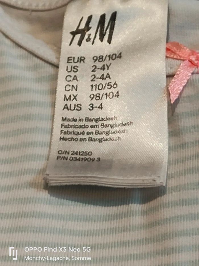 T-shirt 3ans-98-104cm H&M
Réduction jusqu'à -60% - photo numéro 2