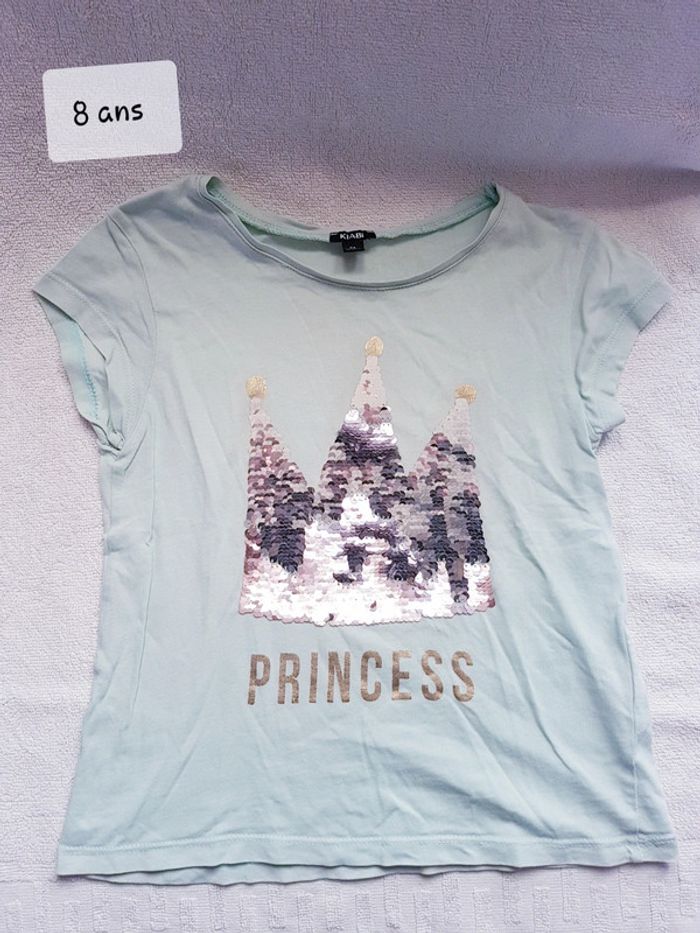 T-shirt kiabi sequin 8 ans