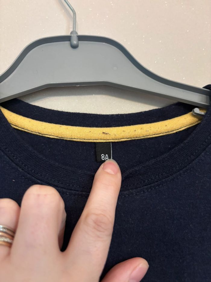 🌷T-shirt manche longue style marinière marine à rayures 8 ans 🌷 - photo numéro 2