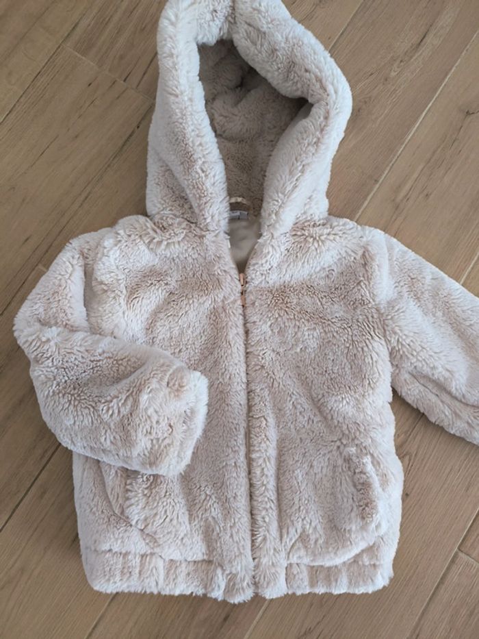 Manteau fourrure beige - photo numéro 2