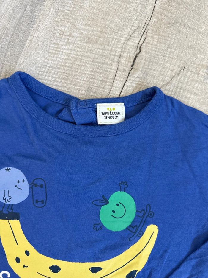 Teeshirt manches longues bleu - photo numéro 3