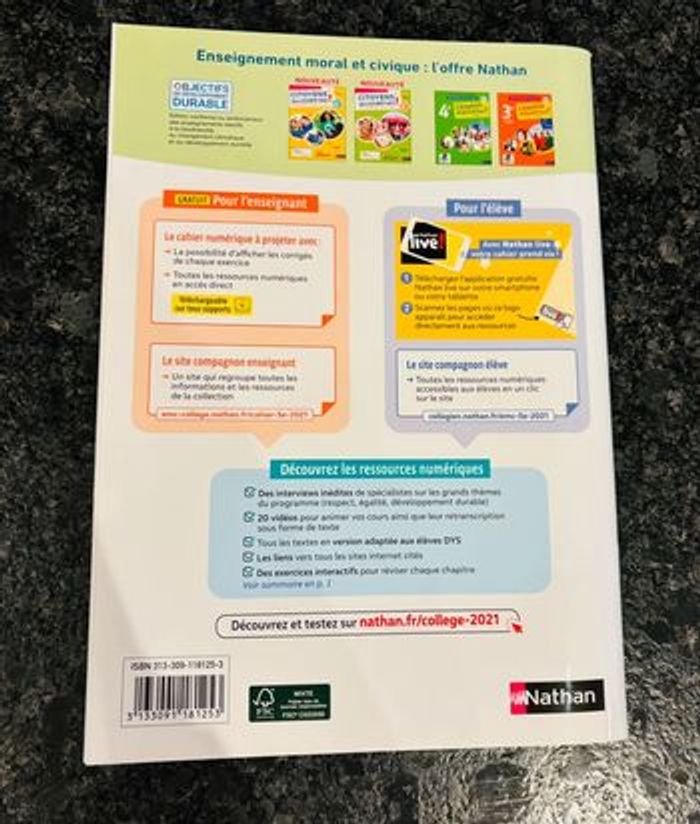 Cahier Citoyens aujourd’hui niveau 5e neuf - photo numéro 2