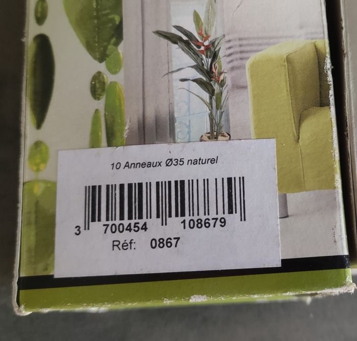 10 anneaux tringles à rideau neuf - photo numéro 2