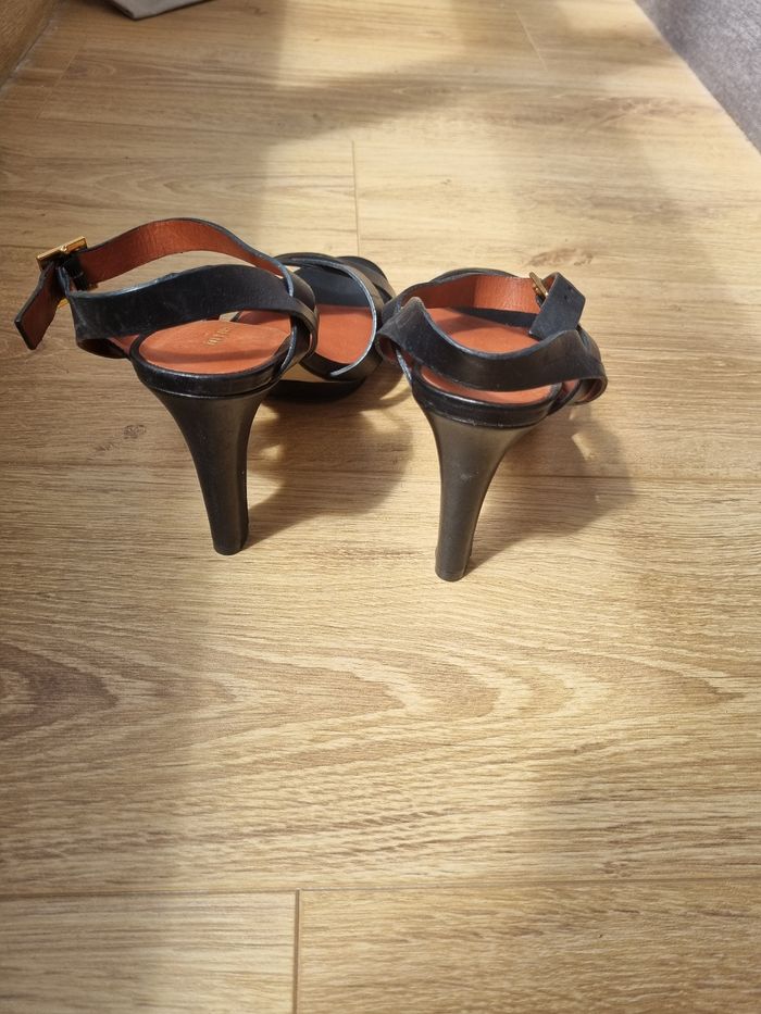 Sandales minelli noires en cuir - photo numéro 4