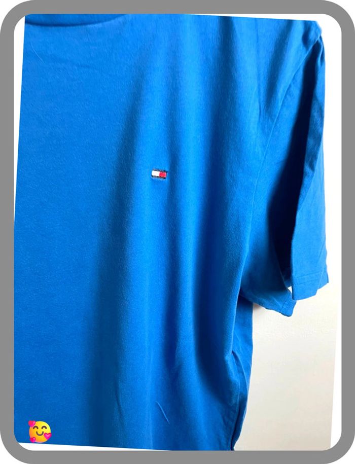 T-shirt Tommy Hilfiger – Homme – Taille XL – Bleu vif – Bon état - photo numéro 2