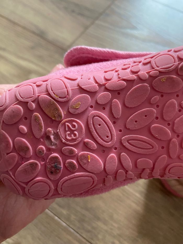 Chaussons lapins roses à scratch T23 - photo numéro 6