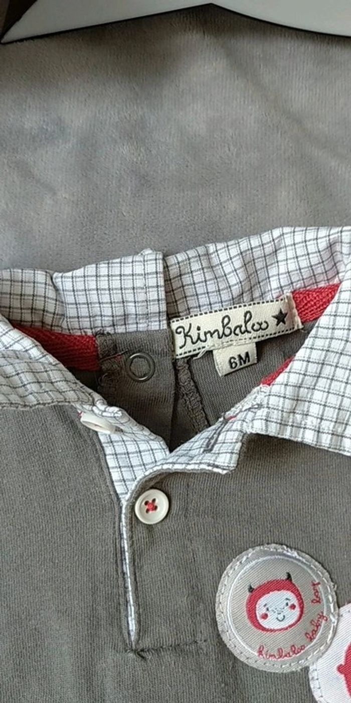 Chemise tee shirt Polo manches longues Garçon 6 mois Petit diable Kimbaloo Baby Boy - photo numéro 7