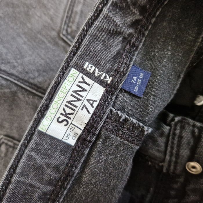Jeans skinny kiabi 7 ans noir vieilli - photo numéro 3